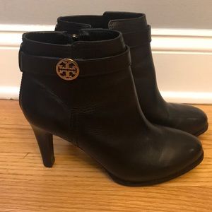 Tory Burch black belted heeled ankle boots